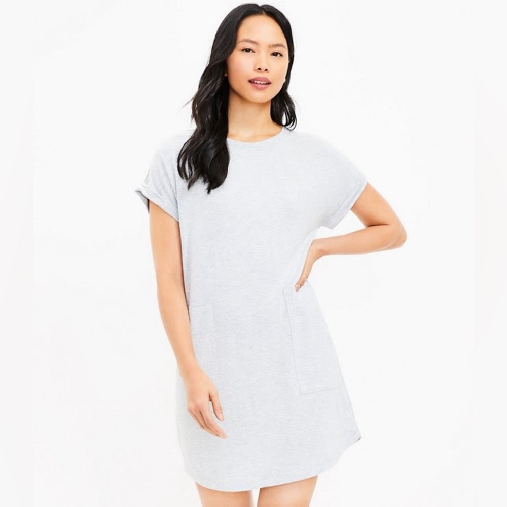 Lou & Grey Signaturesoft Pocket Shift Dress, Small, Gray